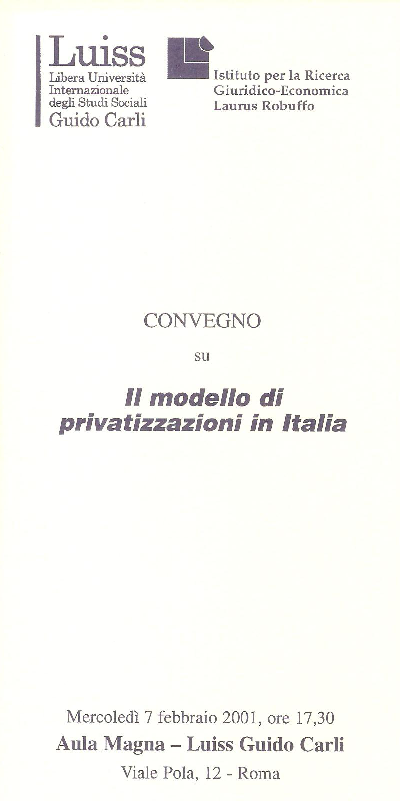 Il modello di privatizzazioni in Italia